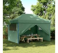 Tendone per Feste Pieghevole Pop-Up con 4 Pareti Verde