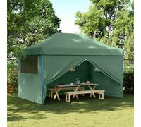 Tendone per Feste Pieghevole Pop-Up con 4 Pareti Verde