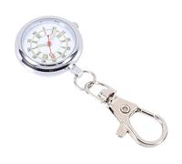 TENDYCOCO 1 Pc tavolo dell'infermiere ciondolo portachiavi tascabile orologio da tasca con moschettone spilla laccetto portachiavi orologio da taschino d'epoca Silver