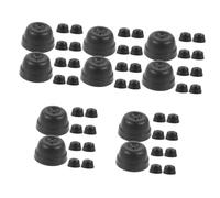 TENDYCOCO 100 Pz Piedi Per Bagagli Inserti Per Bagagli Piedini Per Bagagli Cuscinetti Di Ricambio Per i Piedi Del Bagaglio Borchie Per Bagagli Parti Di Ricambio Dello Zaino Black Plastica