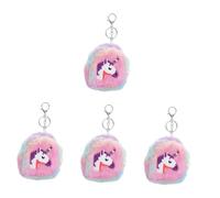 TENDYCOCO 4 Pz Portamonete unicorno custodia dei cartoni animati portachiavi mini zaino mini portafoglio portamonete piccolo Portamonete unicorni borsetta piccola cambia borsa per