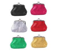 TENDYCOCO 8 Pezzi portamonete per bambini piccolo chiavetta chiavette gabs portafogli wallet impermeabile portafoglio ragazza portamonete splendente