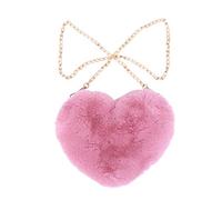 TENDYCOCO Borsa a tracolla peluche pesca a forma di cuore borsa a tracolla donna borsa a tracolla per donna donna donna, Gomma rossa, 25*20CM