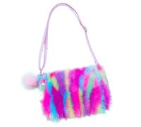 TENDYCOCO Borsa in Peluche Arcobaleno Custodia Dalla Forma Carina Borsa Con Tracolla Custodia Per Ragazza Borsa a Tracolla Per Ragazze Borsetta Da Bambina Custodia Per Telefono Borsa Bambina