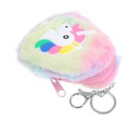 TENDYCOCO Chic Purse - Portafoglio Da Donna in Peluche Con Motivo A Cartoni Animati Piccolo Portafoglio Con Cerniera Portachiavi Organizer