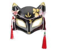 TENDYCOCO Fox- Kabuki Kitsune Maschere Giapponesi Halloween Cosplay Costume Mezza Viso Animale Maschere per Uomini Donne