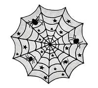 TENDYCOCO Halloween Black Spider Web Tovaglia Pizzo Maglia Ristorante Copritavolo Copritavolo Copertura Halloween Decorazione da Tavolo