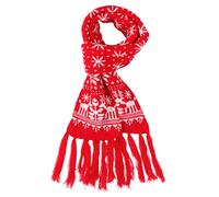 TENDYCOCO Sciarpa Natalizia Addensata Lunga Con Motivo Renna E Fiocco Di Neve Sciarpa Calda Di Protezione Dal Freddo Per Donna Autunno Inverno Regalo Di Natale Casual