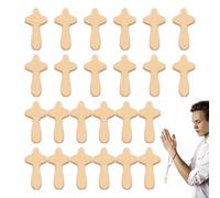Tenendo la Croce - Croce di Palma per Pregare, Croce di Preghiera per la Mano | Croce in legno a mano, piccole croci in legno sfuso, croce aggrappata per adattarsi alla tua mano, crocifisso de