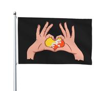 Tenendo L'Amore Nelle Tue Mani Bandiera Del Bhutan Garden Flag Resistente Alle Intemperie Bandiere Da Giardino Divertente Bandiera Da Cortile Per All'Aperto Fattoria Esterni 90X150 Cm
