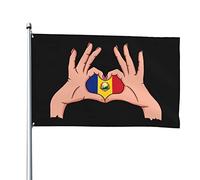 Tenendo L'Amore Nelle Tue Mani Bandiera Della Romania Bandiere Da Giardino Durevole Garden Flag Con 2 Occhielli Bandiere Di Benvenuto Per Esterni Interni Fattoria 90X150 Cm