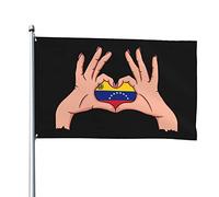 Tenendo L'Amore Nelle Tue Mani Bandiera Dello Stato Del Venezuela Bandiera Da Cortile Divertente Bandiere Da Giardino Resistente Alle Intemperie Garden Flag Per Fattoria All'Aperto Patio 90X150 Cm