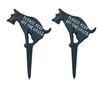 Tenere il cane lontano dall'erba segnale di avvertimento targa palo ghisa...