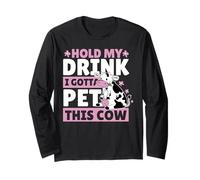 Tenere il mio drink Devo accarezzare questa mucca Maglia a Manica