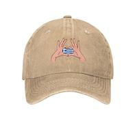 Tenere L'Amore tra Le Mani Bandiera della Grecia Uomini Donna Berretto da Baseball Regolabile Visiera Baseball Cappellino Cotone Cappelli da papà per Caccia Che Corre Golf