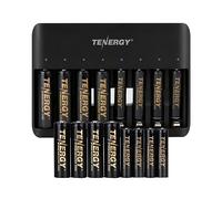 Tenergy TN477U 8-Bay Caricabatterie rapido per batterie ricaricabili NiMH/NiCD AA AAA con 8pcs AA e 8pcs AAA Premium Pro Batterie ricaricabili