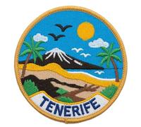 Tenerife_Isole Canarie, toppa ricamata termoadesiva o da cucire, emblema da viaggio, souvenir (8,1 cm)
