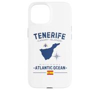 Tenerife Isole Canarie Vacanza Spagna Bandiera GPS Mappa Custodia per iPhone 15