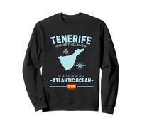 Tenerife Isole Canarie Vacanza Spagna Bandiera GPS Mappa Felpa