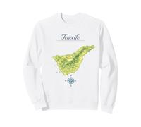 Tenerife Mappa - Isole Canarie Spagna Felpa