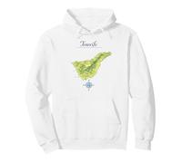 Tenerife Mappa - Isole Canarie Spagna Felpa con Cappuccio