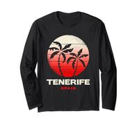 Tenerife Spagna Palma Spiaggia Tramonto Design Maglia a Manica
