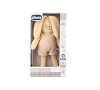 Chicco Peluche Neonato Morbido Velour Coniglietto, Gioco Interattivo con Tintinnio Sensoriale e Velcro, Diverse Texture per Sviluppo Tattile, Regalo Nascita, 0 Mesi