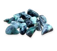 TENET - 5 PEZZI pietra naturale burattata levigata per cristalloterapia, reiki e meditazione - 18-25 mm (SMERALDO)