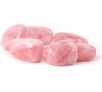 TENET - 5 PEZZI pietra naturale burattata levigata per cristalloterapia, reiki e meditazione - 20-25 mm (QUARZO ROSA)