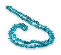 TENET - Collana chips in pietre naturali per Cristalloterapia, Reiki e meditazione - 84 cm (APATITE EXTRA)