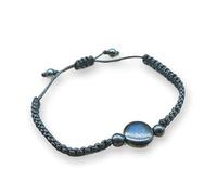 TENET - PIETRA DI SHUNGITE NATURALE 100% russia (BRACCIALE MACRAME SHAMBALA)