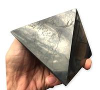 TENET - PIETRA DI SHUNGITE NATURALE 100% russia (PIRAMIDE LUCIDA 9X9 CM)