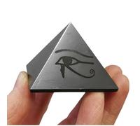TENET - PIETRA DI SHUNGITE NATURALE 100% russia (PIRAMIDE OCCHIO DI HORUS 5X5 LUCIDA)