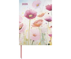 teneuen - Bright Flowers 2026 - Calendario a libro 16 x 22 cm | Calendario settimanale floreale con chiusura magnetica per gli amanti della natura e dei fiori: Magneto Diary