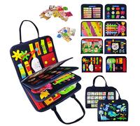 TenFans Busy Board - Giocattoli Montessori per 1 2 3 4 Anni - Giocattoli sensoriali per Bambini 1-4 - Regali per Ragazzi Che imparano Le abilità motorie - attività educative Giocattoli da Viaggio PE