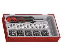 Teng Angolato Cricchetto Punta Driver & Presa Set Singolo Esagonale 64 Pezzi