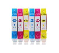 Teng® Cartucce d'inchiostro HP 934 935 934XL 935XL Compatibile con HP Officejet Pro 6230 6830 6820 6812 6835 6815 (2 Ciano, 2 Magenta, 2 Giallo)