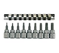 Teng M3813TX - Set di chiave a bussola per punte Torx, 9,5 mm (9 pezzi)