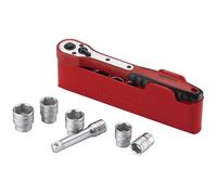 Teng Metrico Basic Presa Set 13 PC 0.6cm Drive 6Pt Cromato Poco Profonda M1413N1