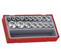 Teng Metrico Presa Set 17 Pezzi 6Pt 1.3cm Drive Cromo 6Pt Contenitore Vassoio