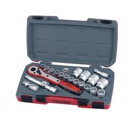 Teng Metrico Presa Set 21 PC Lunghezza Standard 1.3cm Drive Cromo 12Pt T1221
