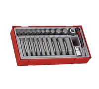 Teng Metrico Punta Esagonale Set 23 Pezzi 1.3cm Drive Corto E Lungo Tray TTHEX23