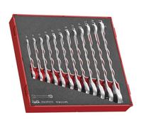 Teng Tools TED6512RS - Set di chiavi combinate a cricchetto RS FOAM2, 12 pezzi