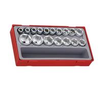 Teng TT12176 - Set di bussole da 1/2'', 6 punti, confezione da 17