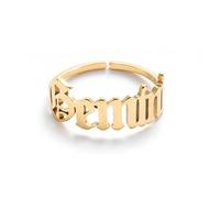 tenghong2021 Anello placcato in oro 18 carati, con 12 costellazioni dello zodiaco, anello regolabile per donne, ragazze, adolescenti, compleanno, anniversario, amicizia, squisito regalo, Metallo