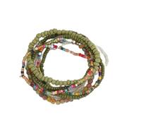 tenghong2021 Braccialetti di perline impilabili bohémien colorati fatti a mano perline di riso braccialetti elasticizzati per le donne multicolore semi stratificati braccialetti elasticizzati per le