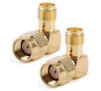 TengKo 90 Gradi Placcato oro Convertitore dell'adattatore RP-SMA Connettore Maschio a Femmina RP-SMA RF Adattatore Coassiale