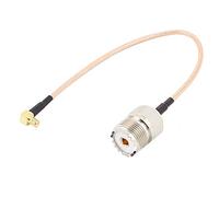 TengKo Adattatore Cavo RG316, 0.7ft RF Coassiale Cavo UNF Femmina SO239 a MCX Adattatore Connettore ad Angolo Retto
