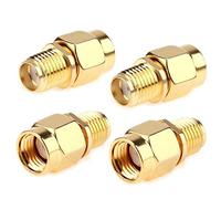 TengKo SMA Femmina a RP SMA Adattatore Jack Maschio SMA Spina Maschio a Connettore Femmina SMA Coassiale Adattatore Coassiale per WiFi Antenna Repeater Cavo di Prolunga del Segnale Radio (4 Pack)