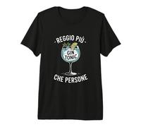 Tengo più Drink Gin Che Persone Ironiche Maglietta Premium